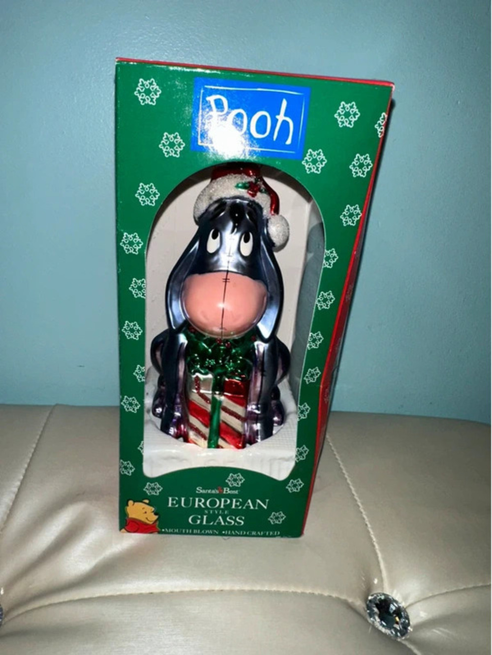 Vintage Santa’s Best Eeyore Christmas Ornament NWT